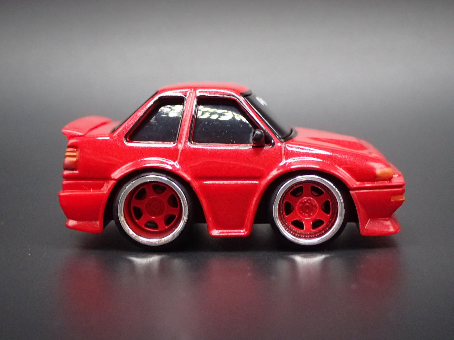 1983-1987 TOYOTA COROLLA CAR TUNED JDM RED 1/64 SCALE DIORMA DIECAST MODEL CAR