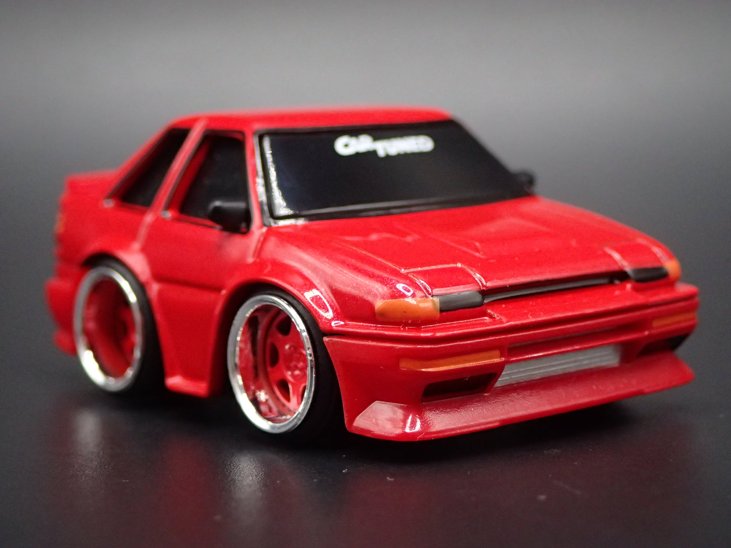 1983-1987 TOYOTA COROLLA CAR TUNED JDM RED 1/64 SCALE DIORMA DIECAST MODEL CAR