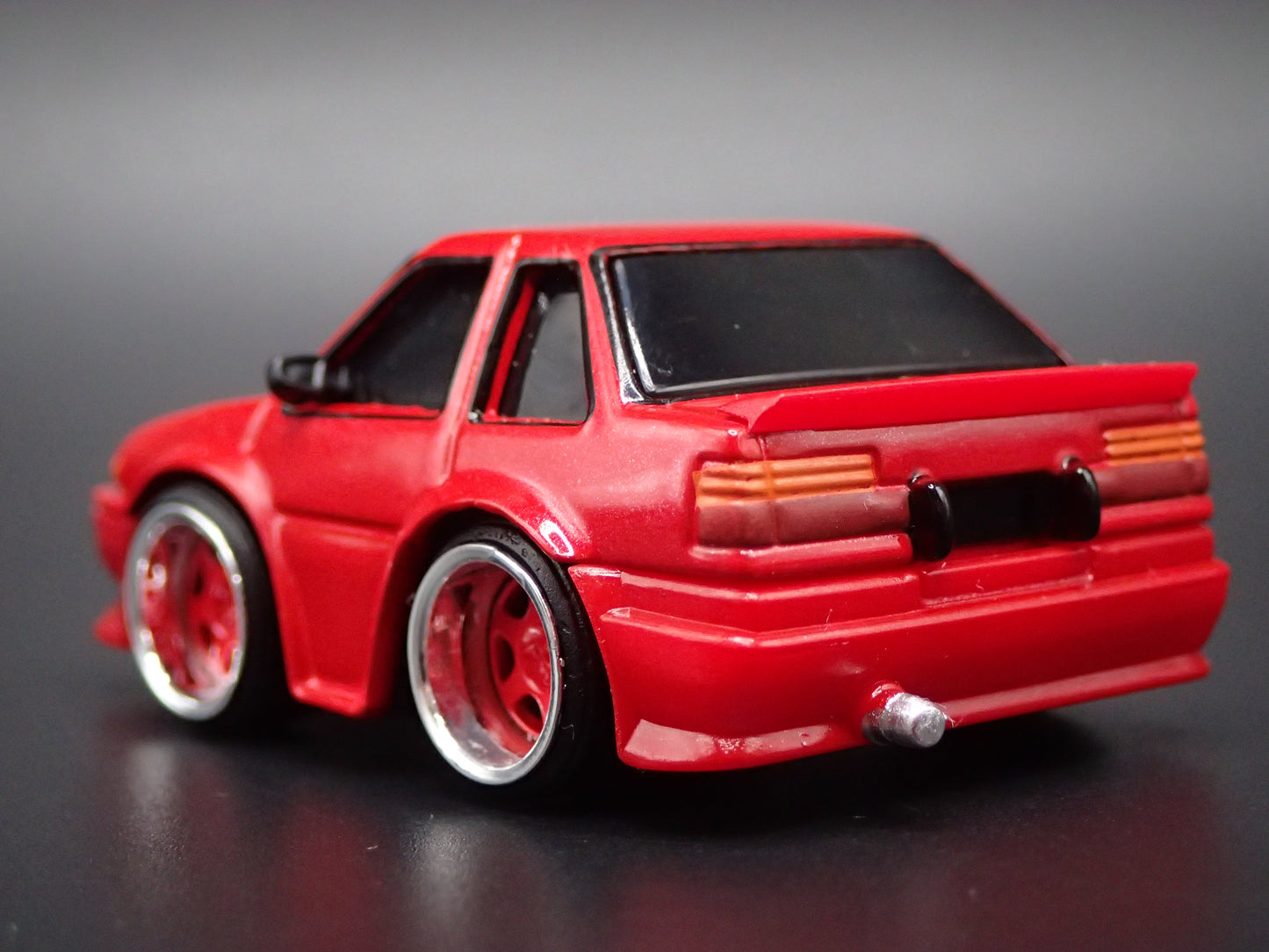 1983-1987 TOYOTA COROLLA CAR TUNED JDM RED 1/64 SCALE DIORMA DIECAST MODEL CAR