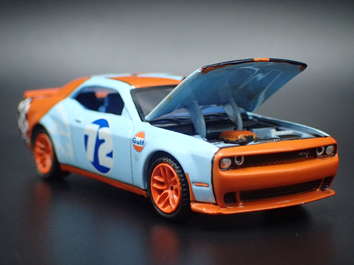 2011-2023 DODGE CHALLENGER SRT HELLCAT GULF 1/64 SCALE DIECAST MODEL CAR