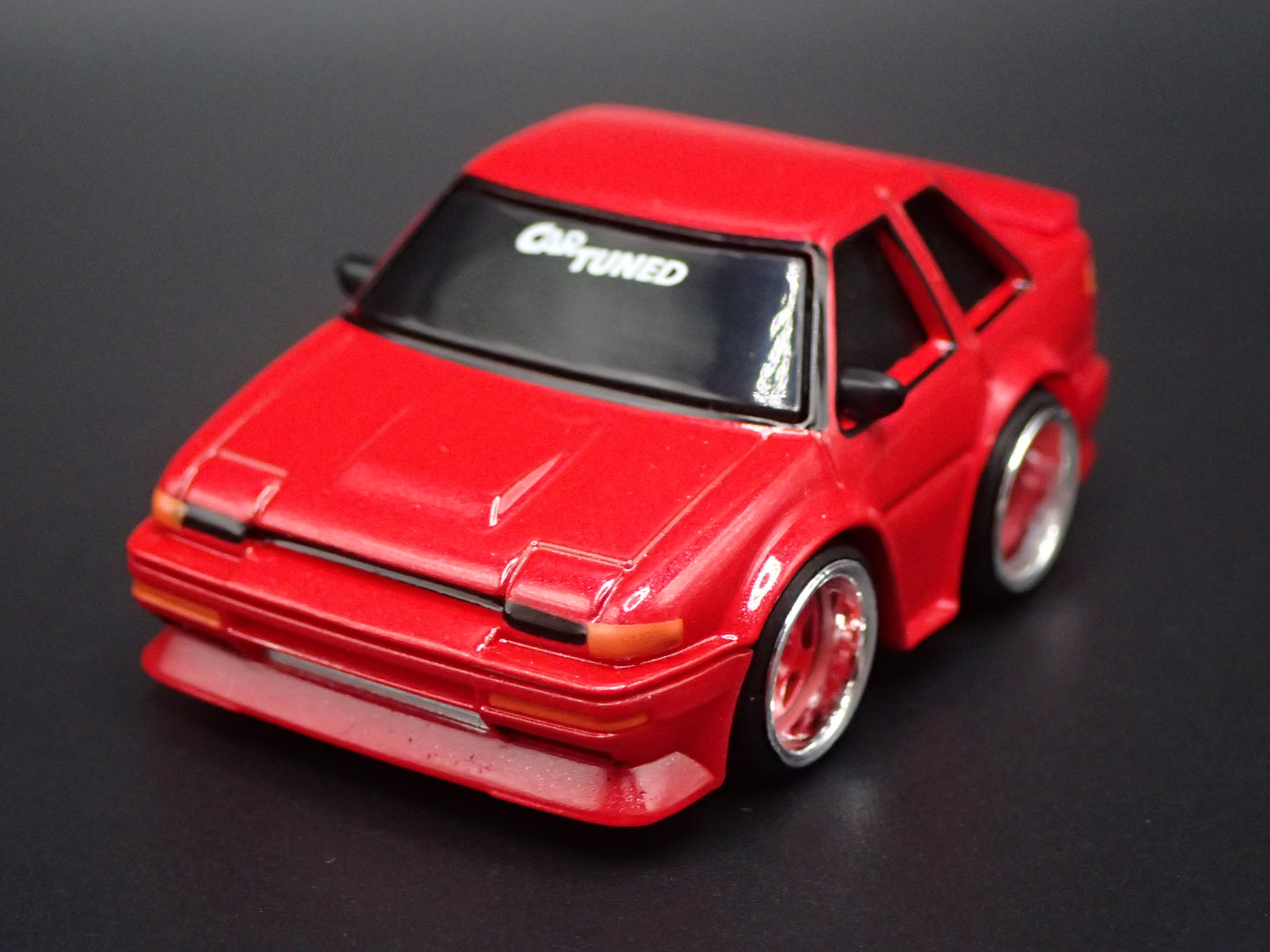 1983-1987 TOYOTA COROLLA CAR TUNED JDM RED 1/64 SCALE DIORMA DIECAST MODEL CAR