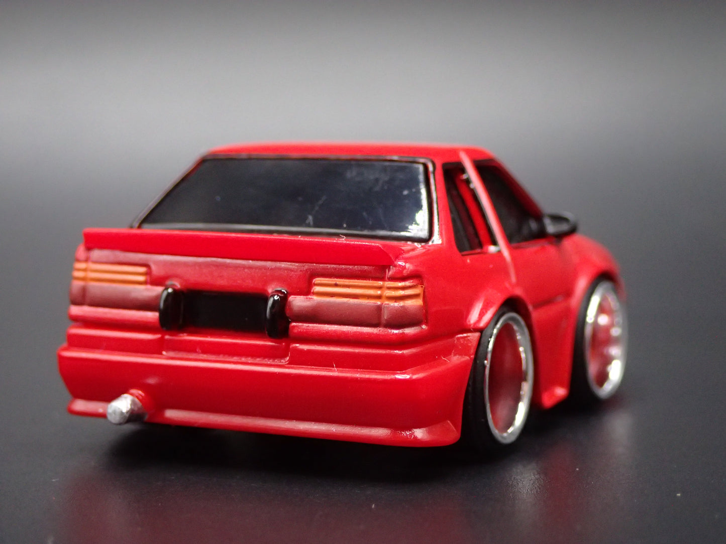 1983-1987 TOYOTA COROLLA CAR TUNED JDM RED 1/64 SCALE DIORMA DIECAST MODEL CAR