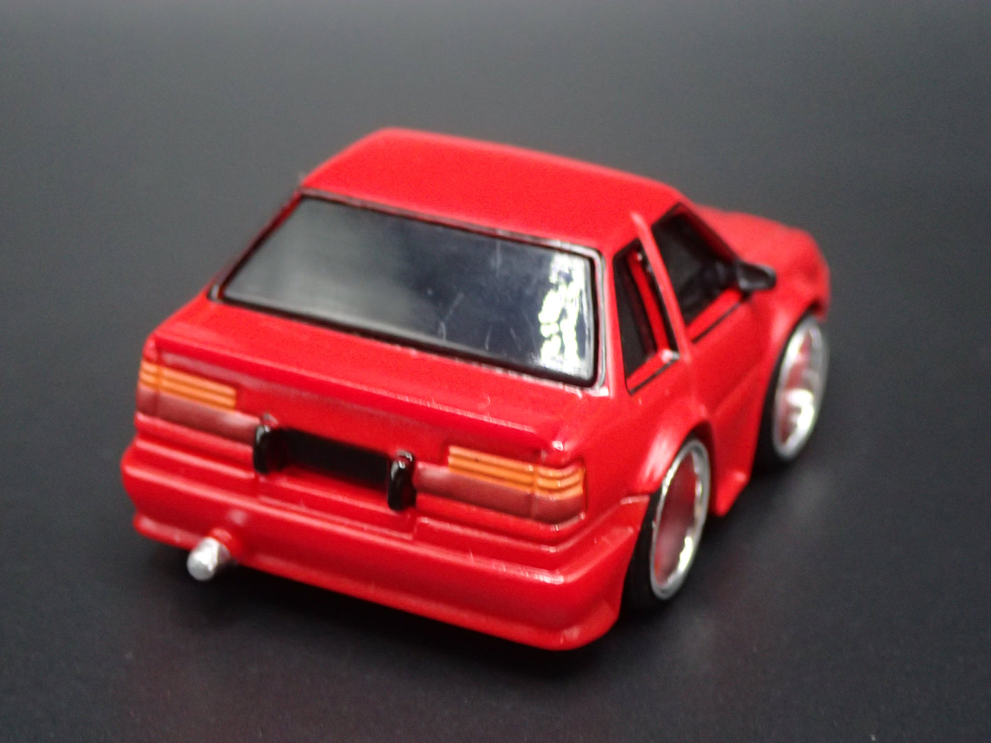 1983-1987 TOYOTA COROLLA CAR TUNED JDM RED 1/64 SCALE DIORMA DIECAST MODEL CAR