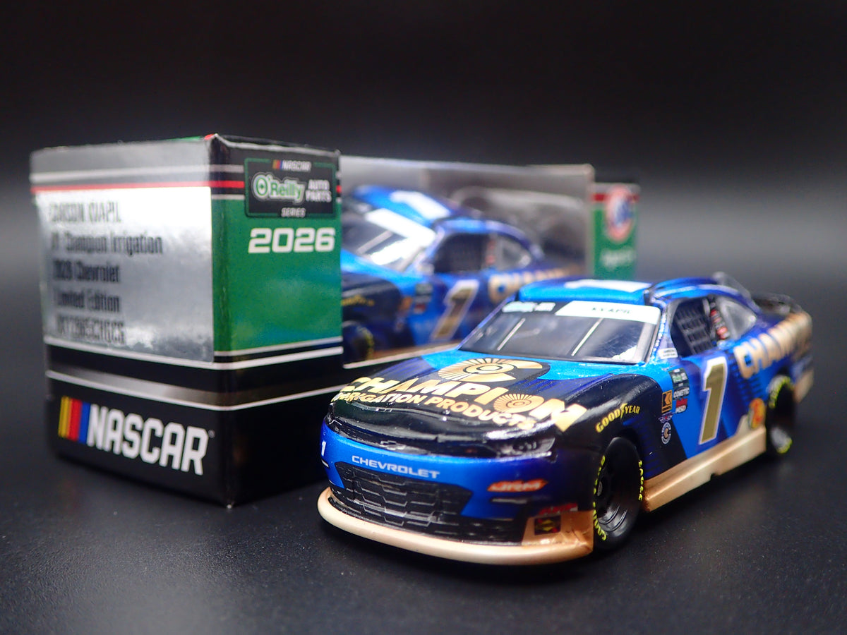 2026 26 CHEVROLET #1 CARSON KVAPIL CHAMPION NASCAR 1:64 SCALE DIECAST CAR
