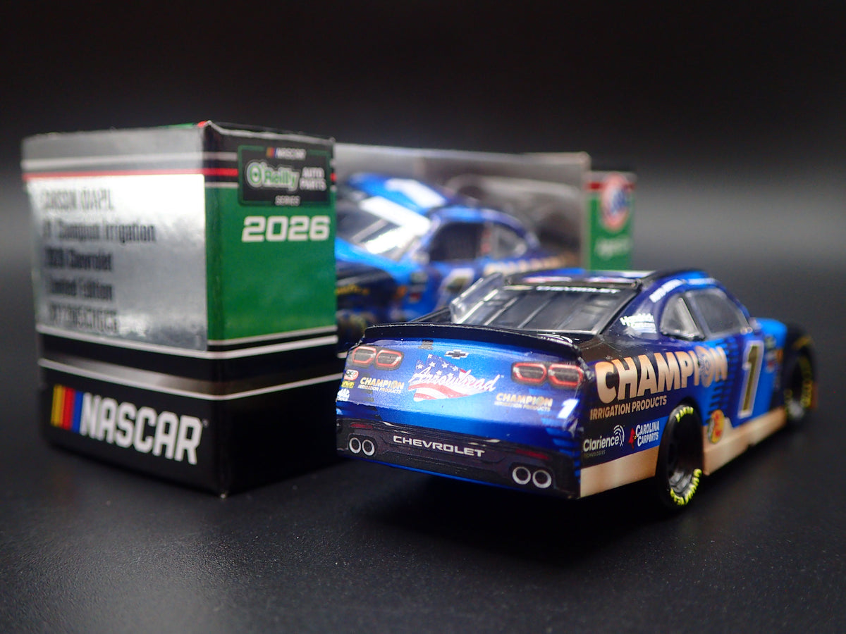2026 26 CHEVROLET #1 CARSON KVAPIL CHAMPION NASCAR 1:64 SCALE DIECAST CAR