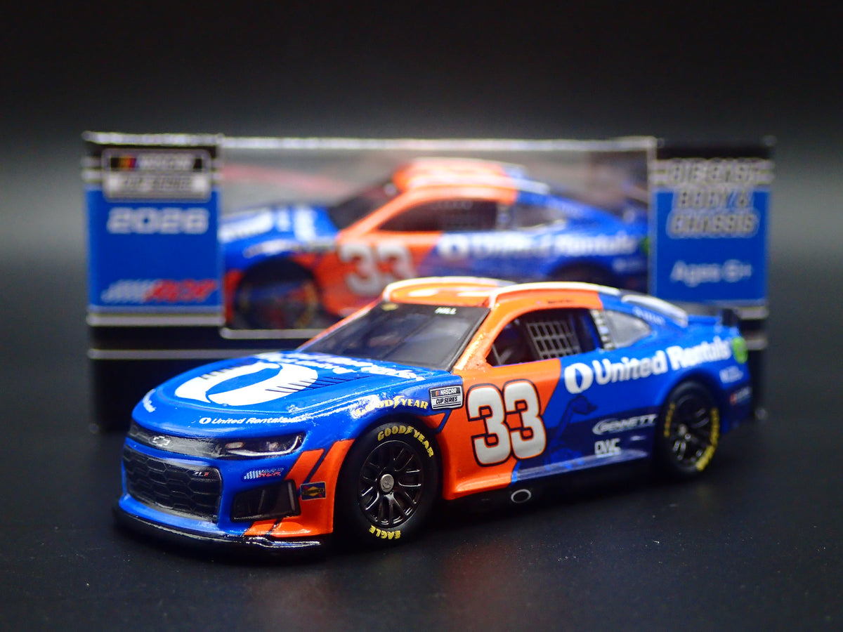 2026 26 CHEVROLET 33 AUSTIN HILL UNITED RENTALS NASCAR 1:64 DIECAST MODEL CAR