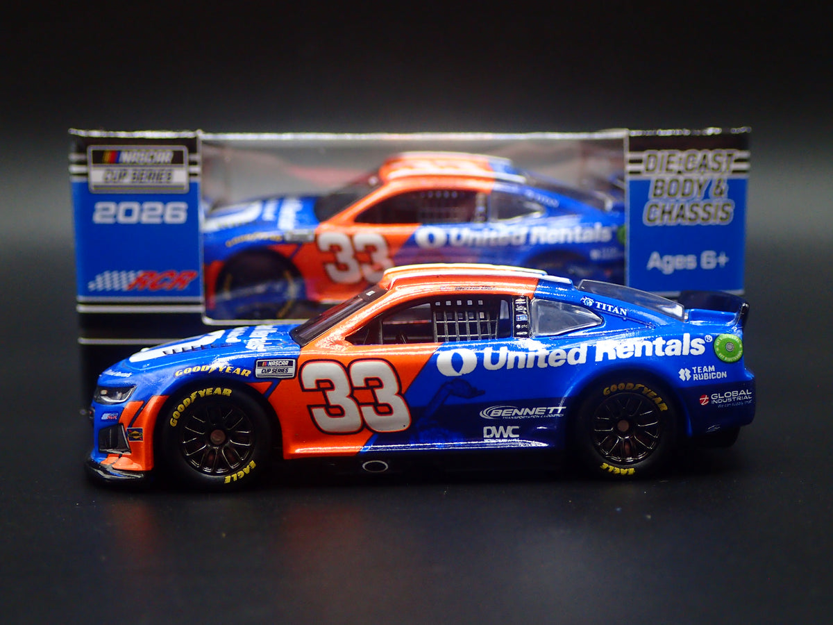 2026 26 CHEVROLET 33 AUSTIN HILL UNITED RENTALS NASCAR 1:64 DIECAST MODEL CAR