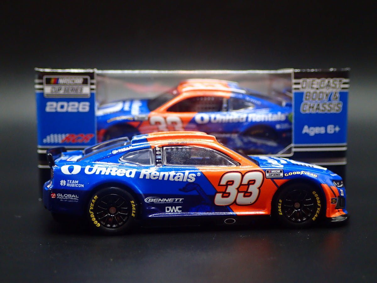 2026 26 CHEVROLET 33 AUSTIN HILL UNITED RENTALS NASCAR 1:64 DIECAST MODEL CAR