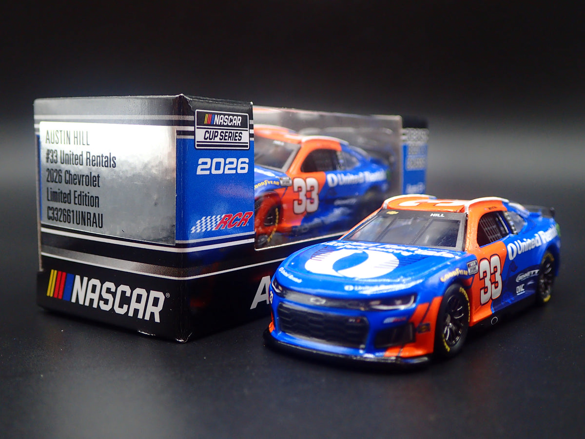 2026 26 CHEVROLET 33 AUSTIN HILL UNITED RENTALS NASCAR 1:64 DIECAST MODEL CAR