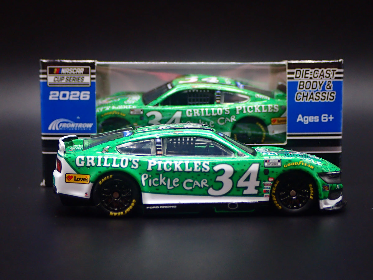2026 26 FORD MUSTANG #34 TODD GILLILAND GRILLO'S NASCAR 1:64 SCALE DIECAST CAR