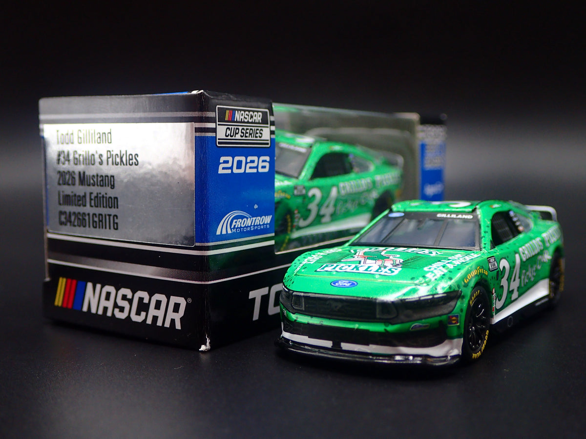 2026 26 FORD MUSTANG #34 TODD GILLILAND GRILLO'S NASCAR 1:64 SCALE DIECAST CAR