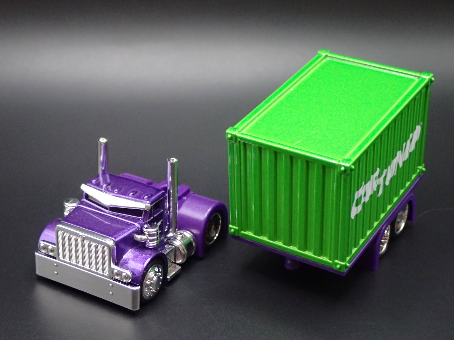 CAR TUNED SNEAKY PETE CONTAINER RIG 1:64 SCALE DIORAMA DIECAST MODEL CAR