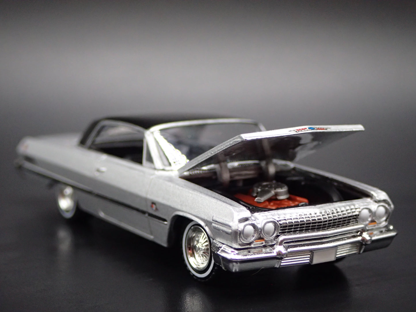 1963 63 CHEVY CHEVROLET IMPALA LOWRIDER 1:64 SCALE DIORAMA DIECAST MODEL CAR