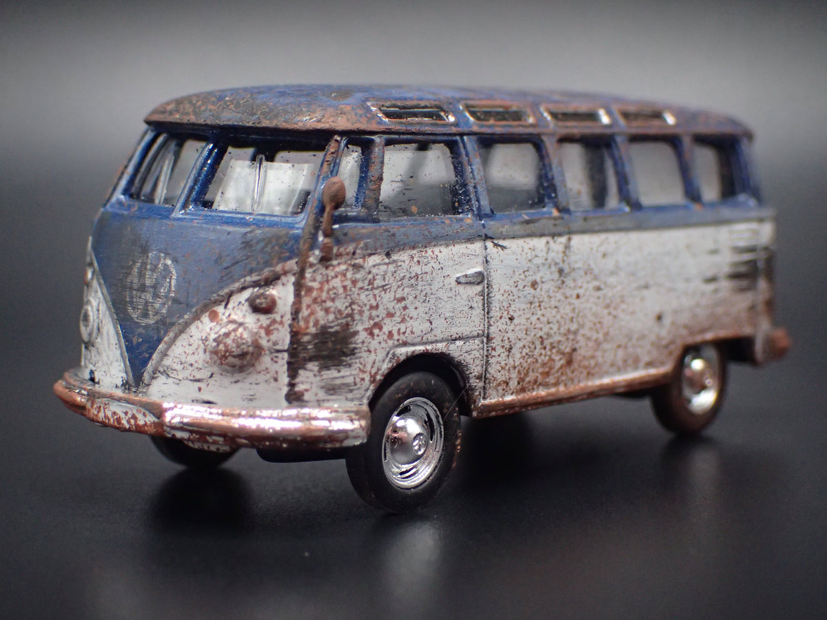 1950-1967 VW VOLKSWAGEN TYPE 2 T1 23 WINDOW BUS BARN FIND 1:64 DIECAST MODEL CAR