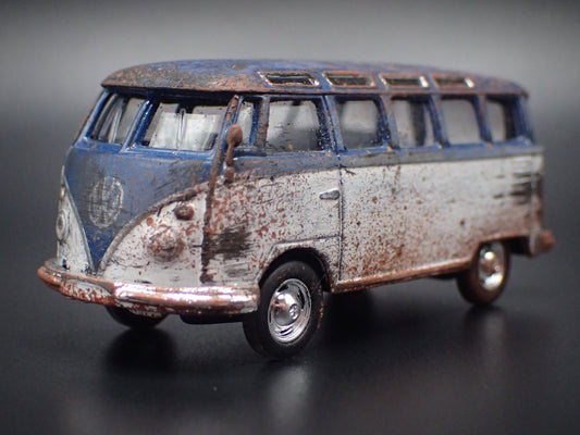 1950-1967 VW VOLKSWAGEN TYPE 2 T1 23 WINDOW BUS BARN FIND 1:64 DIECAST MODEL CAR
