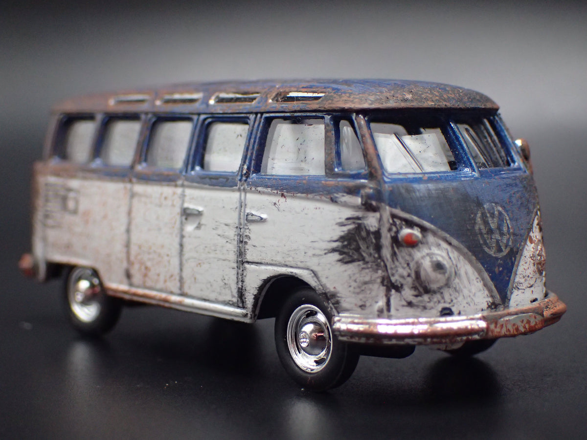 1950-1967 VW VOLKSWAGEN TYPE 2 T1 23 WINDOW BUS BARN FIND 1:64 DIECAST MODEL CAR