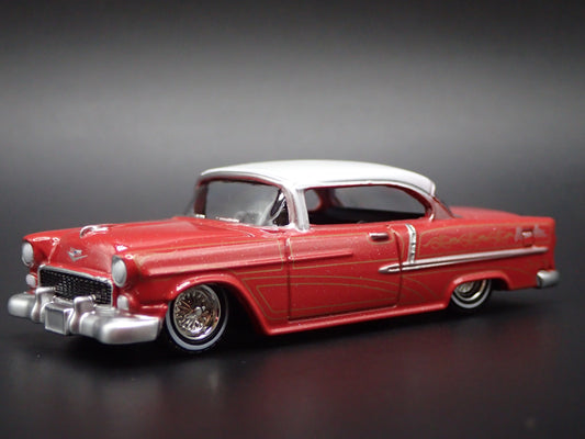 1955 55 CHEVY CHEVROLET BEL AIR LOWRIDER 1:64 SCALE DIORAMA DIECAST MODEL CAR