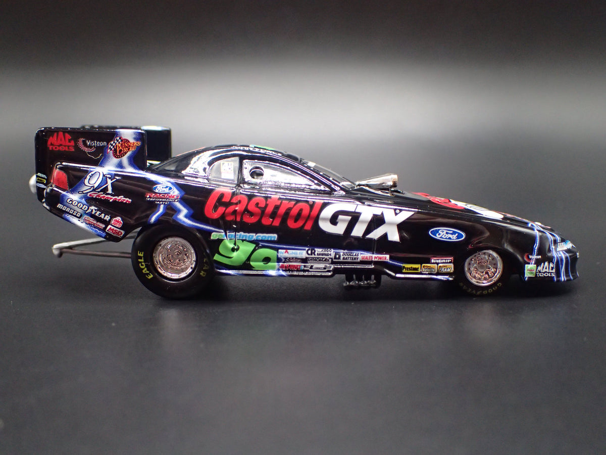 2000 FORD MUSTANG FUNNY CAR JOHN FORCE CASTROL GTX 1:64 SCALE DIECAST MODEL CAR