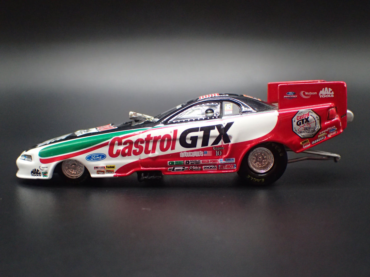 1999 FORD MUSTANG FUNNY CAR JOHN FORCE CASTROL GTX 1:64 SCALE DIECAST MODEL CAR