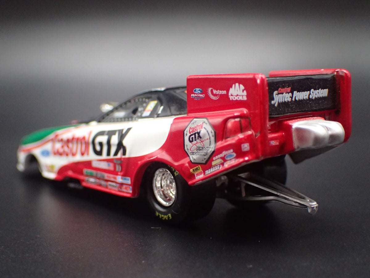 1999 FORD MUSTANG FUNNY CAR JOHN FORCE CASTROL GTX 1:64 SCALE DIECAST MODEL CAR