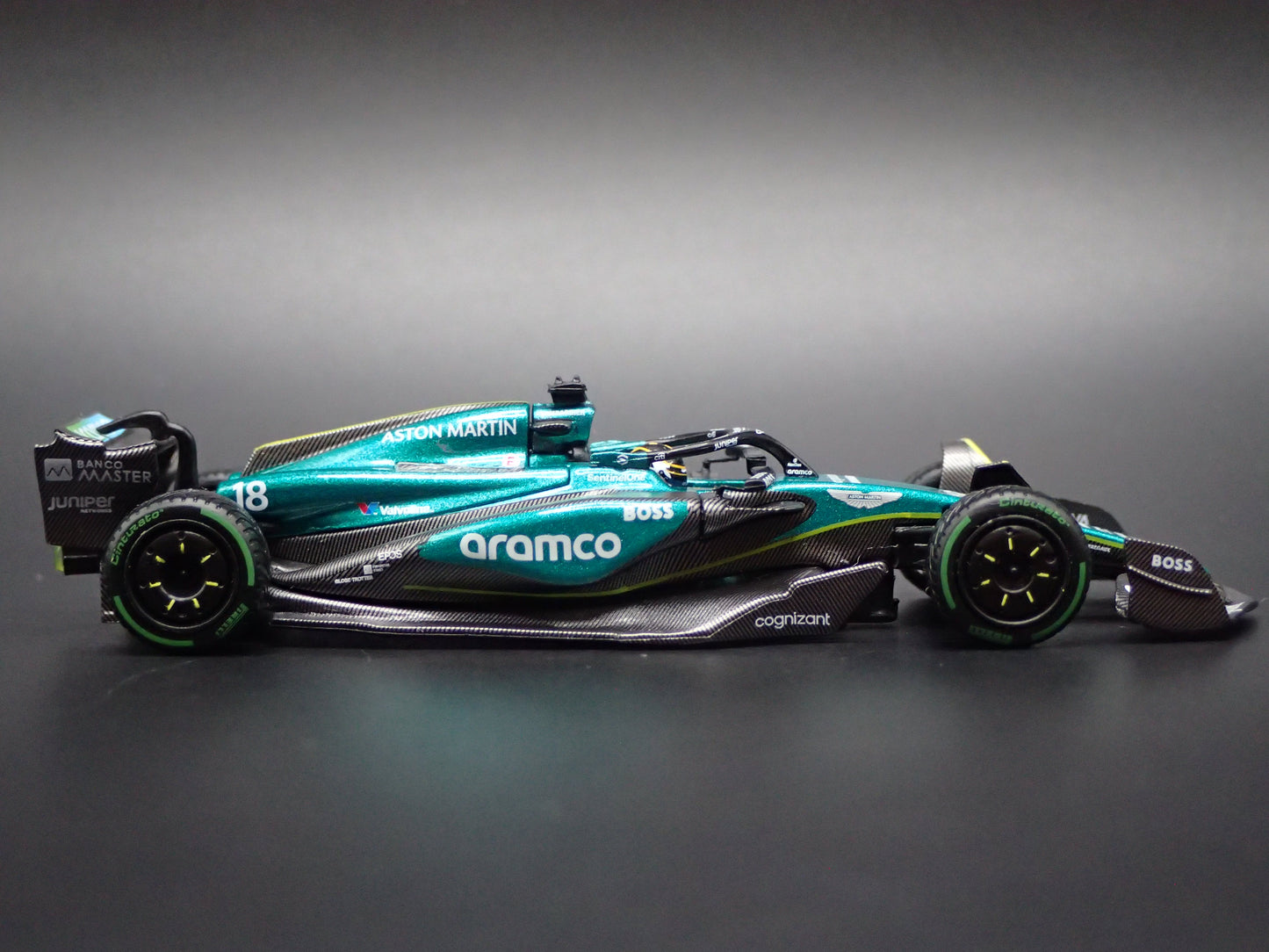 ASTON MARTIN AMR24 #18 LANCER STROLL 2024 1:64 SCALE DIECAST MODEL CAR