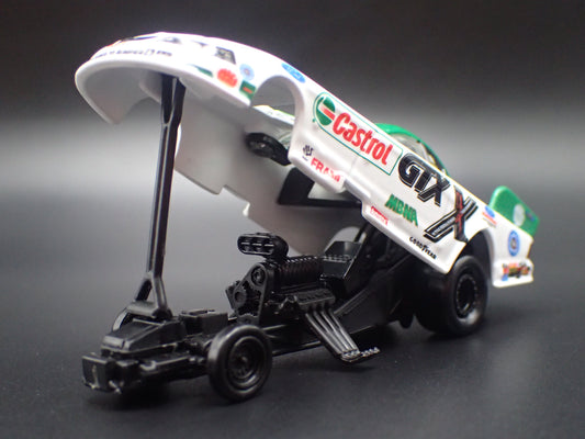 2001 FORD MUSTANG FUNNY CAR JOHN FORCE CASTROL GTX 1:64 SCALE DIECAST MODEL CAR-Burning Rubber Toy Company