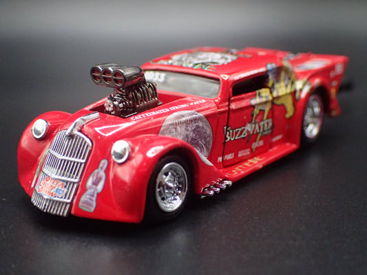 1933 33 WILLYS GASSER STINGER RED NHRA 1:64 SCALE DIORAMA DIECAST MODEL CAR-Burning Rubber Toy Company