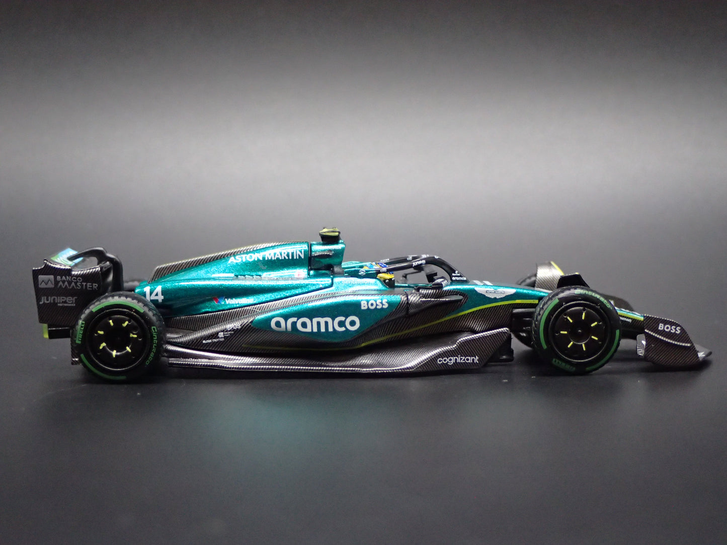 ASTON MARTIN AMR24 #14 FERNANDO ALFONSO 2024 1:64 SCALE DIECAST MODEL CAR