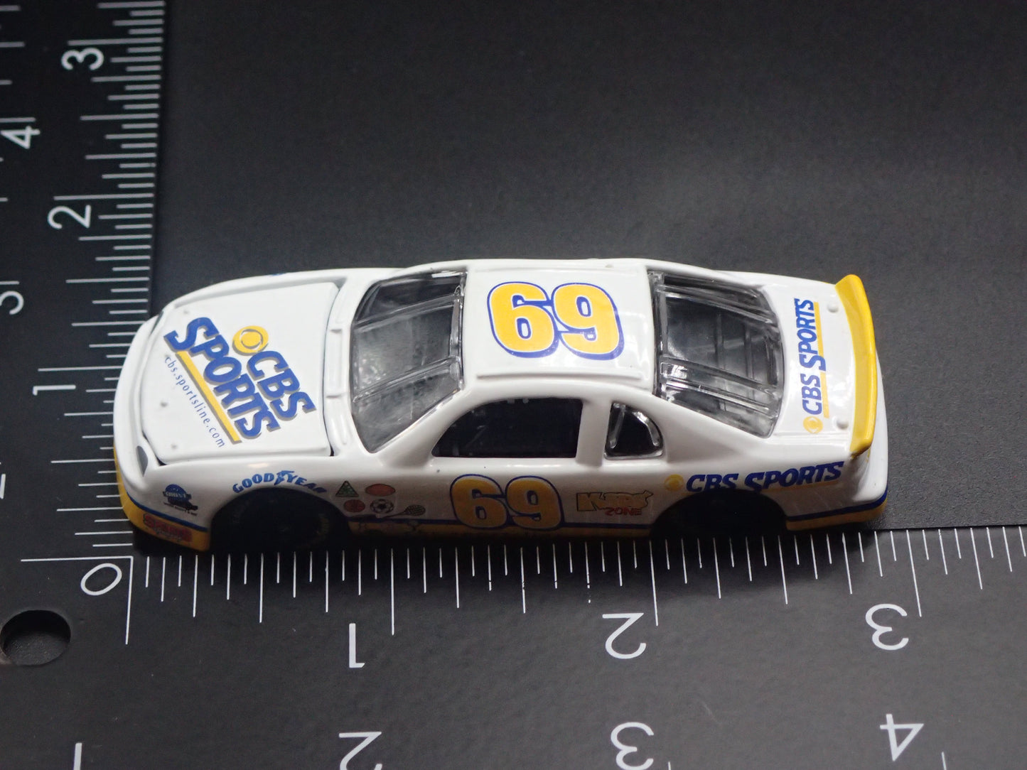 1998 98 CHEVROLET MONTE CARLO 69 CBS SPORTS NASCAR 1:64 SCALE DIECAST MODEL CAR