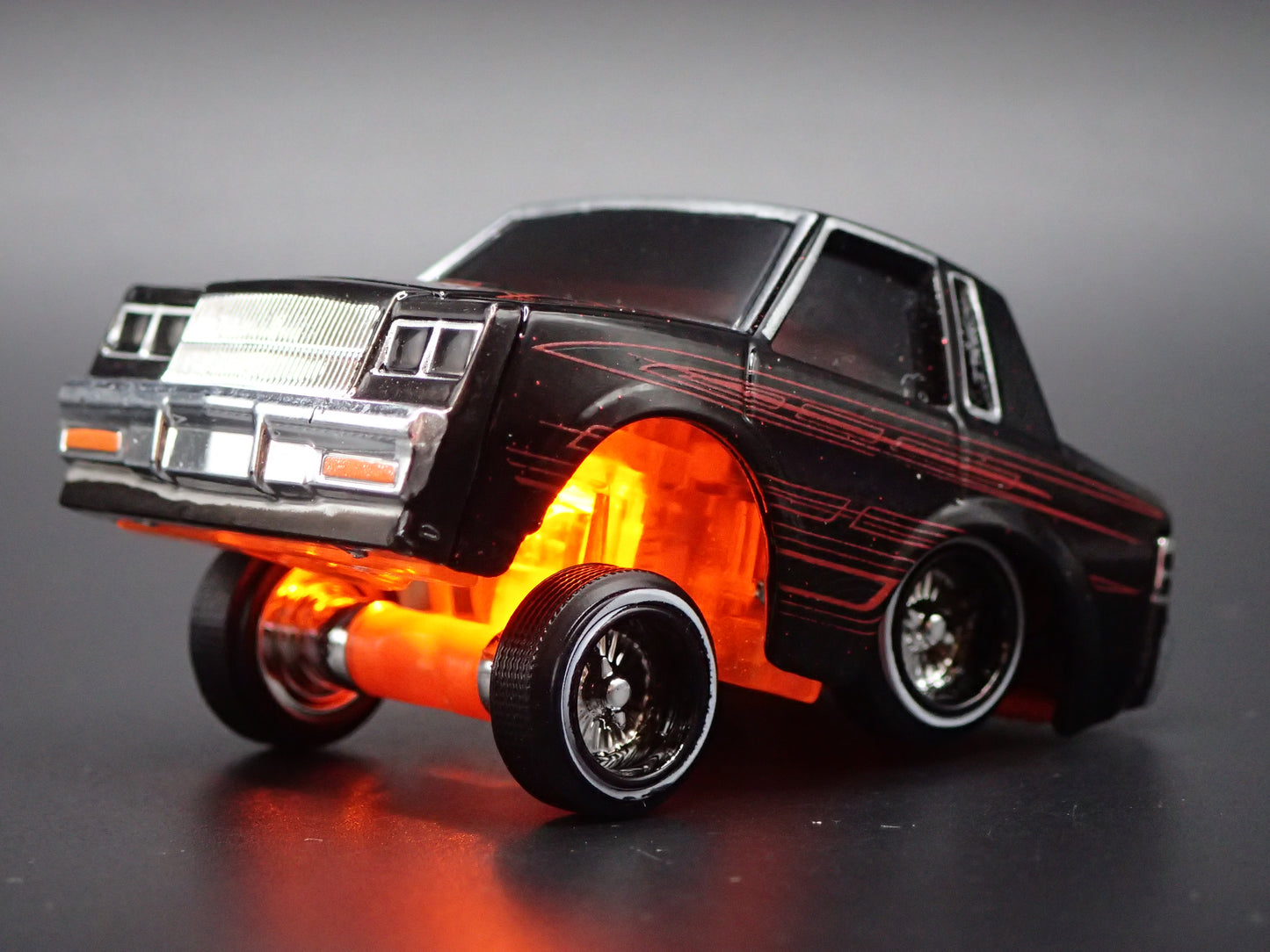 1987 87 BUICK REGAL CAR TUNED LOWRIDER BLACK 1:64 SCALE DIORAMA DIECAST MODEL CAR