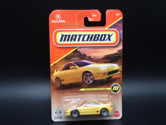 2026 MATCHBOX 1997 ACURA INTEGRA TYPE R ORANGE SUPER CHASE 1/64 SCALE RUBBER TIRE 3/4