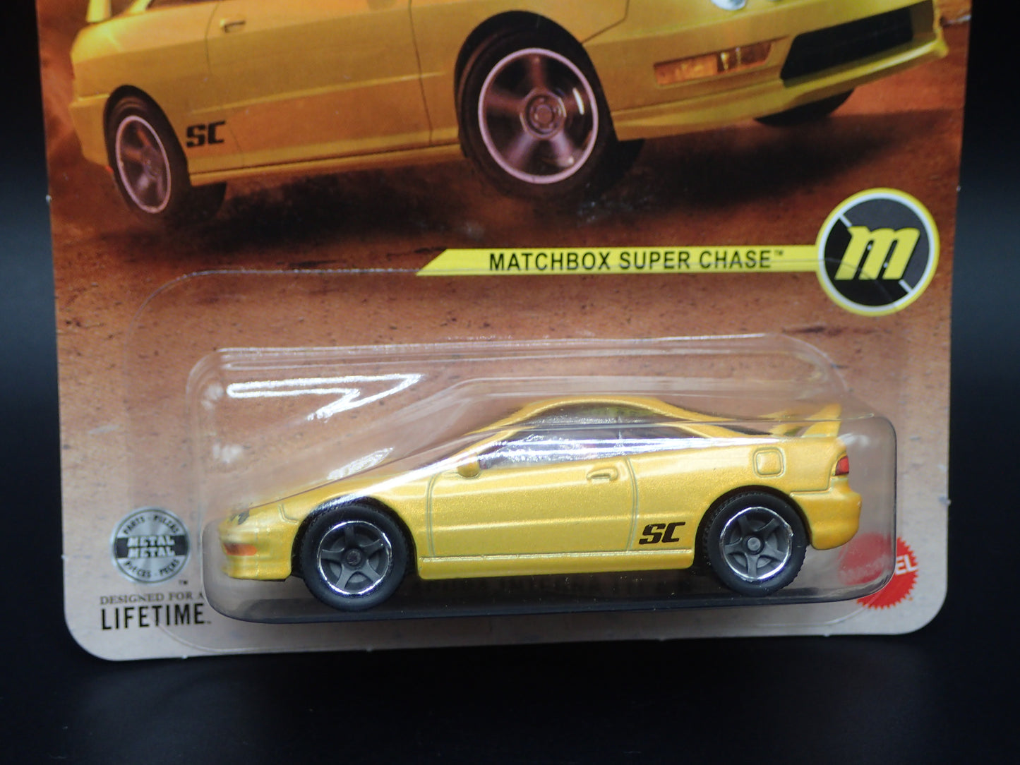 2026 MATCHBOX 1997 ACURA INTEGRA TYPE R ORANGE SUPER CHASE 1/64 SCALE RUBBER TIRE 3/4