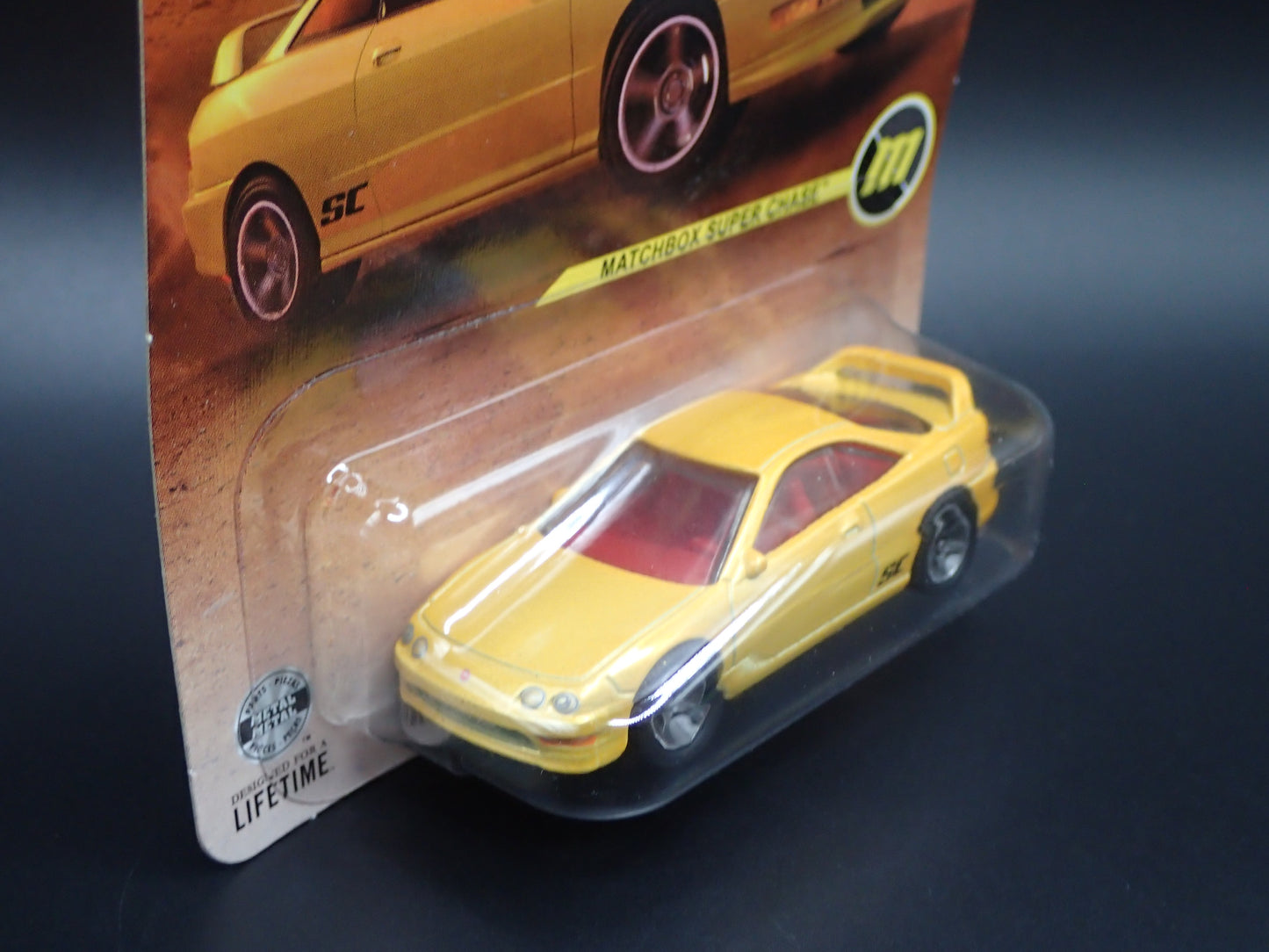 2026 MATCHBOX 1997 ACURA INTEGRA TYPE R ORANGE SUPER CHASE 1/64 SCALE RUBBER TIRE 3/4