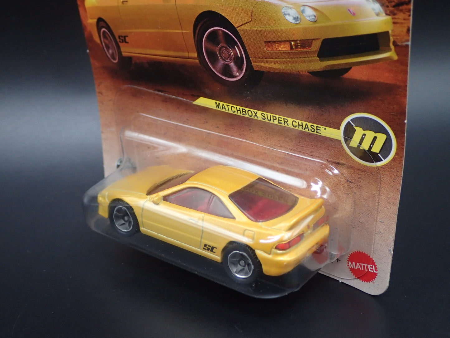 2026 MATCHBOX 1997 ACURA INTEGRA TYPE R ORANGE SUPER CHASE 1/64 SCALE RUBBER TIRE 3/4