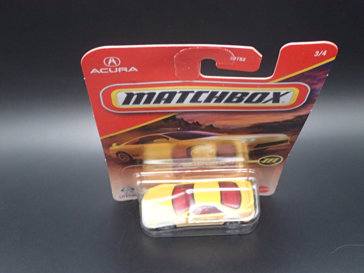 2026 MATCHBOX 1997 ACURA INTEGRA TYPE R ORANGE SUPER CHASE 1/64 SCALE RUBBER TIRE 3/4