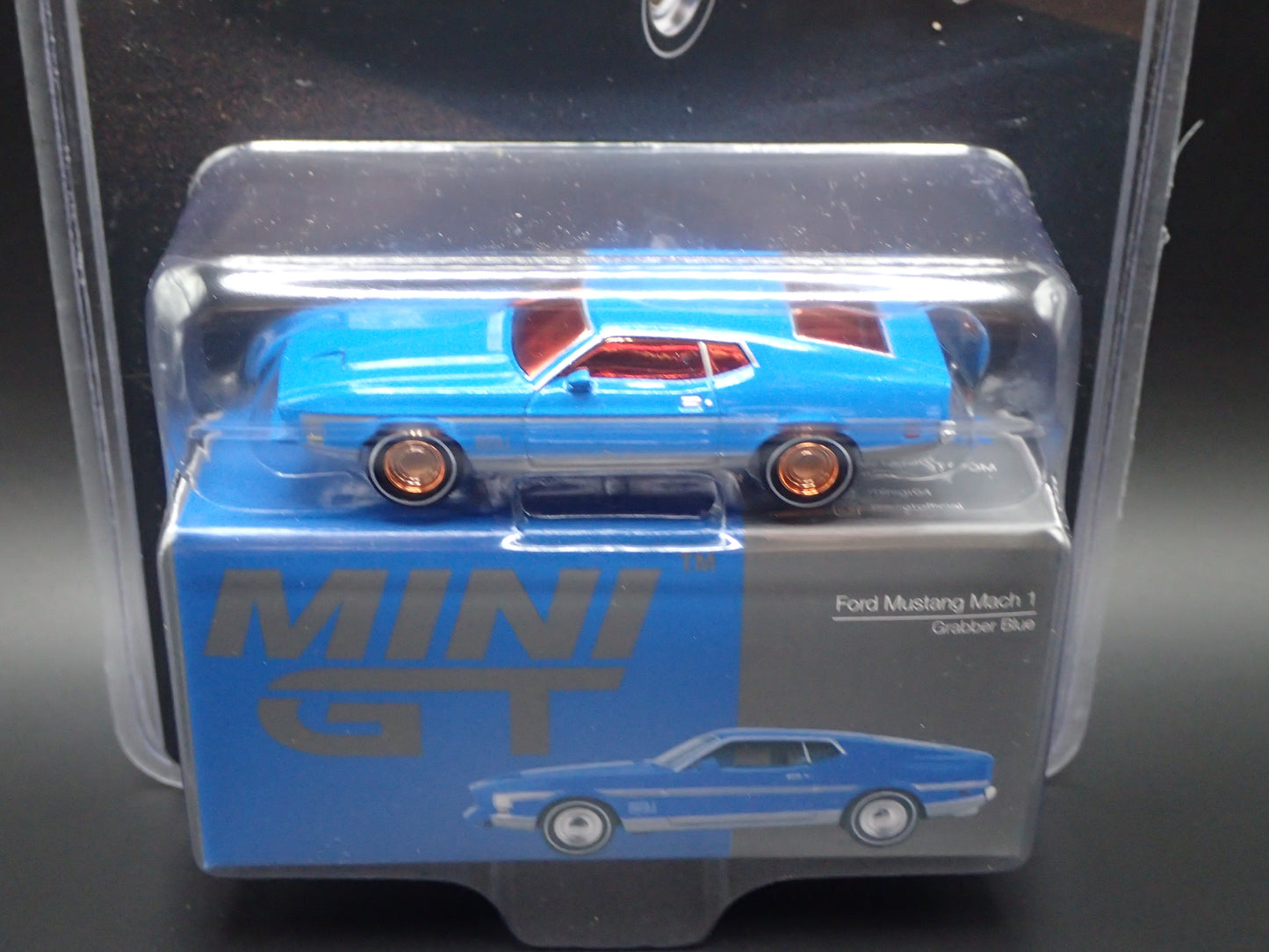 1971 FORD MUSTANG MACH 1 ORANGE CHASE TSM MODEL MINI GT 1138 1/64 SCALE 2026