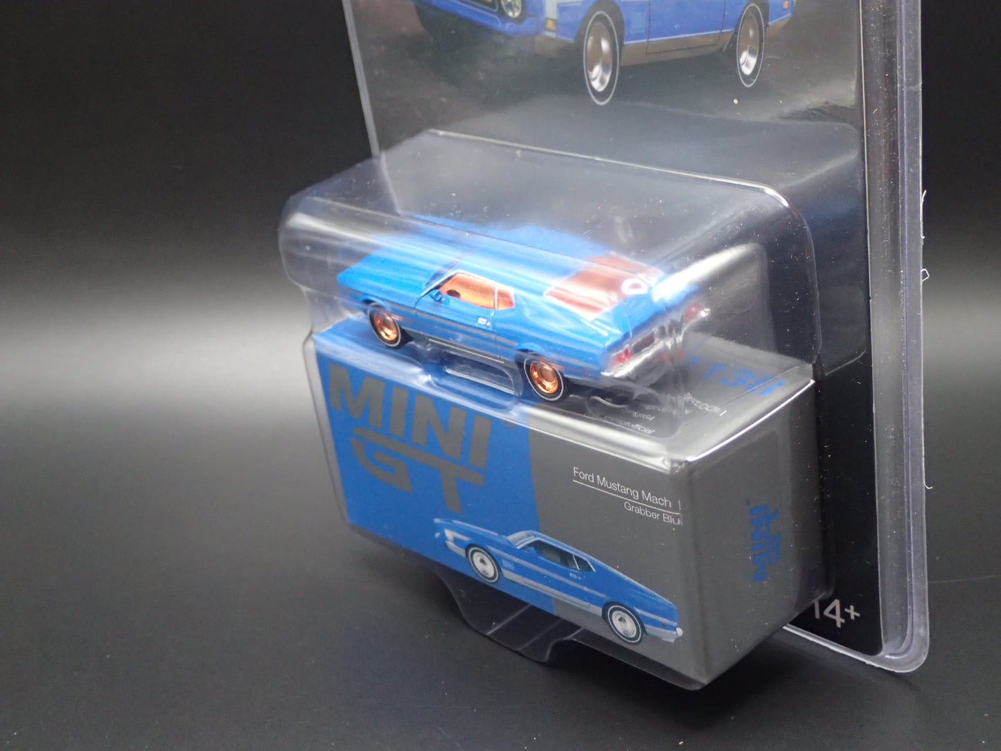 1971 FORD MUSTANG MACH 1 ORANGE CHASE TSM MODEL MINI GT 1138 1/64 SCALE 2026