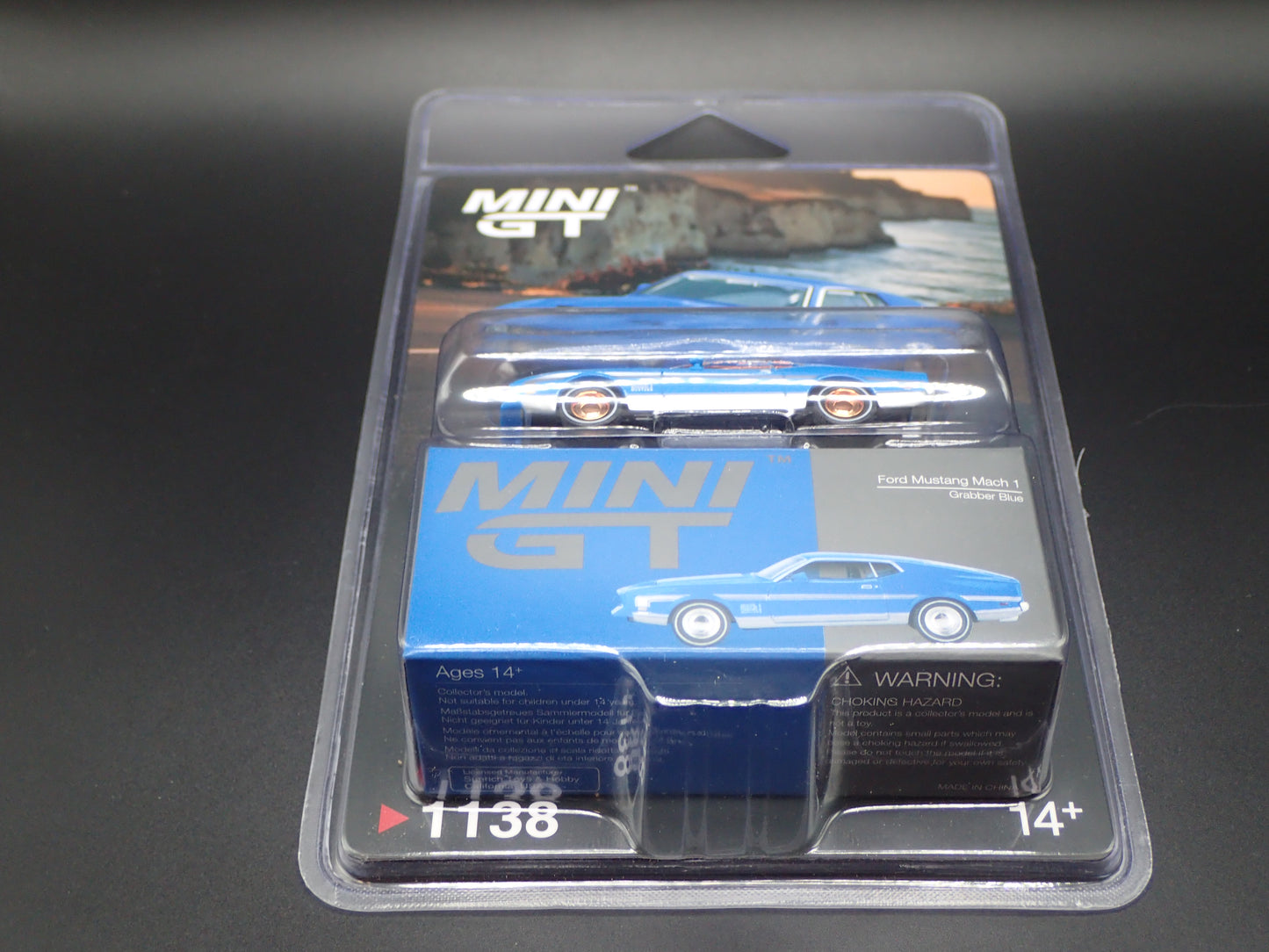 1971 FORD MUSTANG MACH 1 ORANGE CHASE TSM MODEL MINI GT 1138 1/64 SCALE 2026