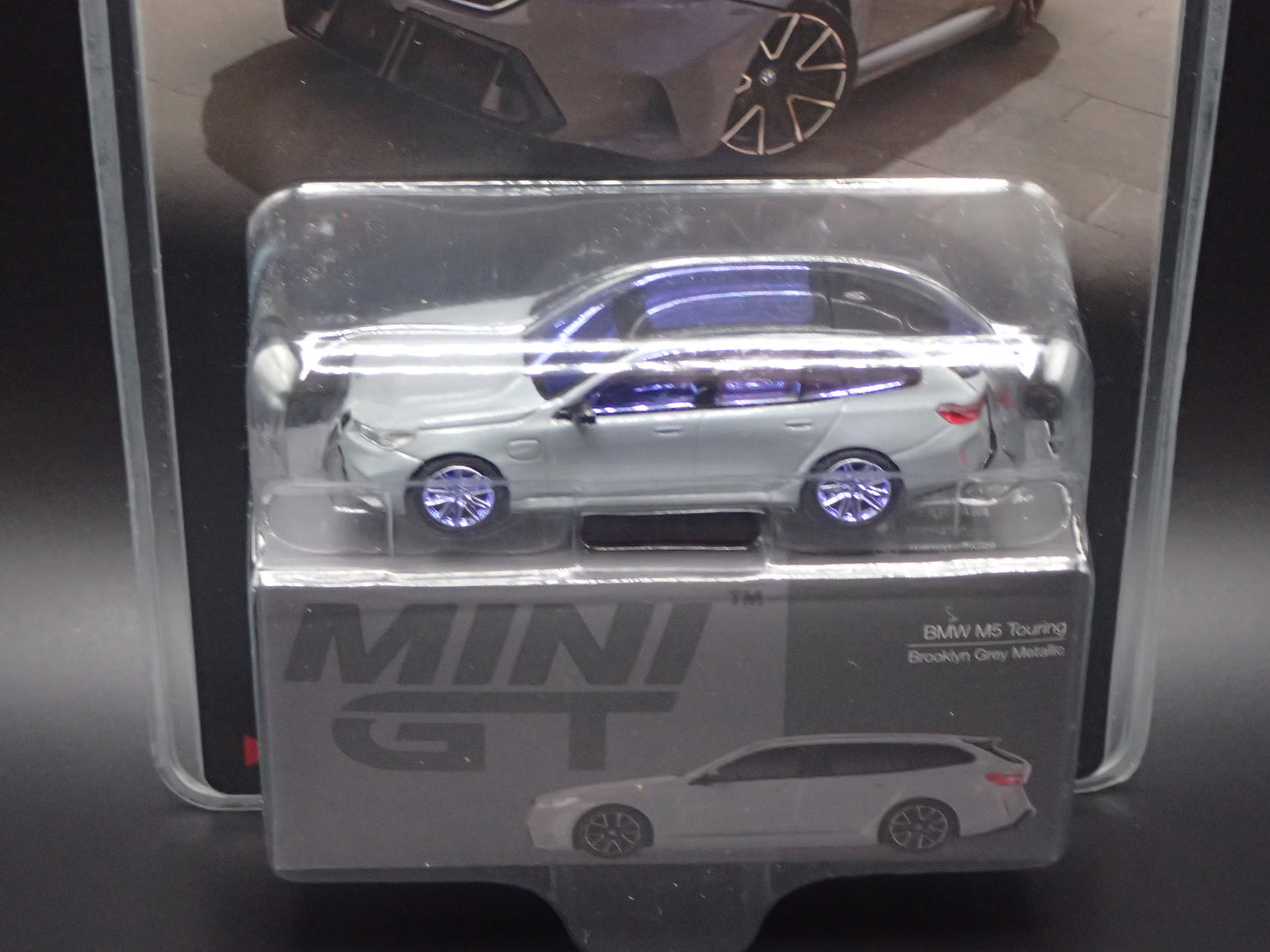 BMW M5 TOURING WAGON GREY, PURPLE CHASE TSM MODEL MINI GT 1096 1/64 SCALE 2026