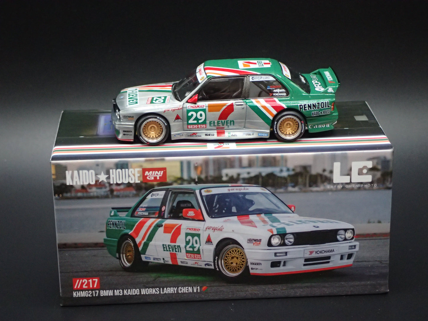 BMW M3 E30 V1 KAIDO WORKS CHEN MINI GT 217 RAW CHASE 1:64 DIECAST MODEL CAR