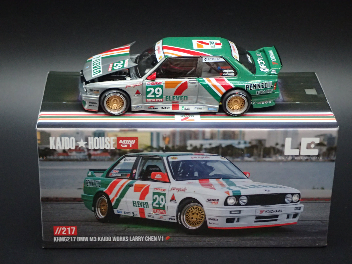 BMW M3 E30 V1 KAIDO WORKS CHEN MINI GT 217 RAW CHASE 1:64 DIECAST MODEL CAR