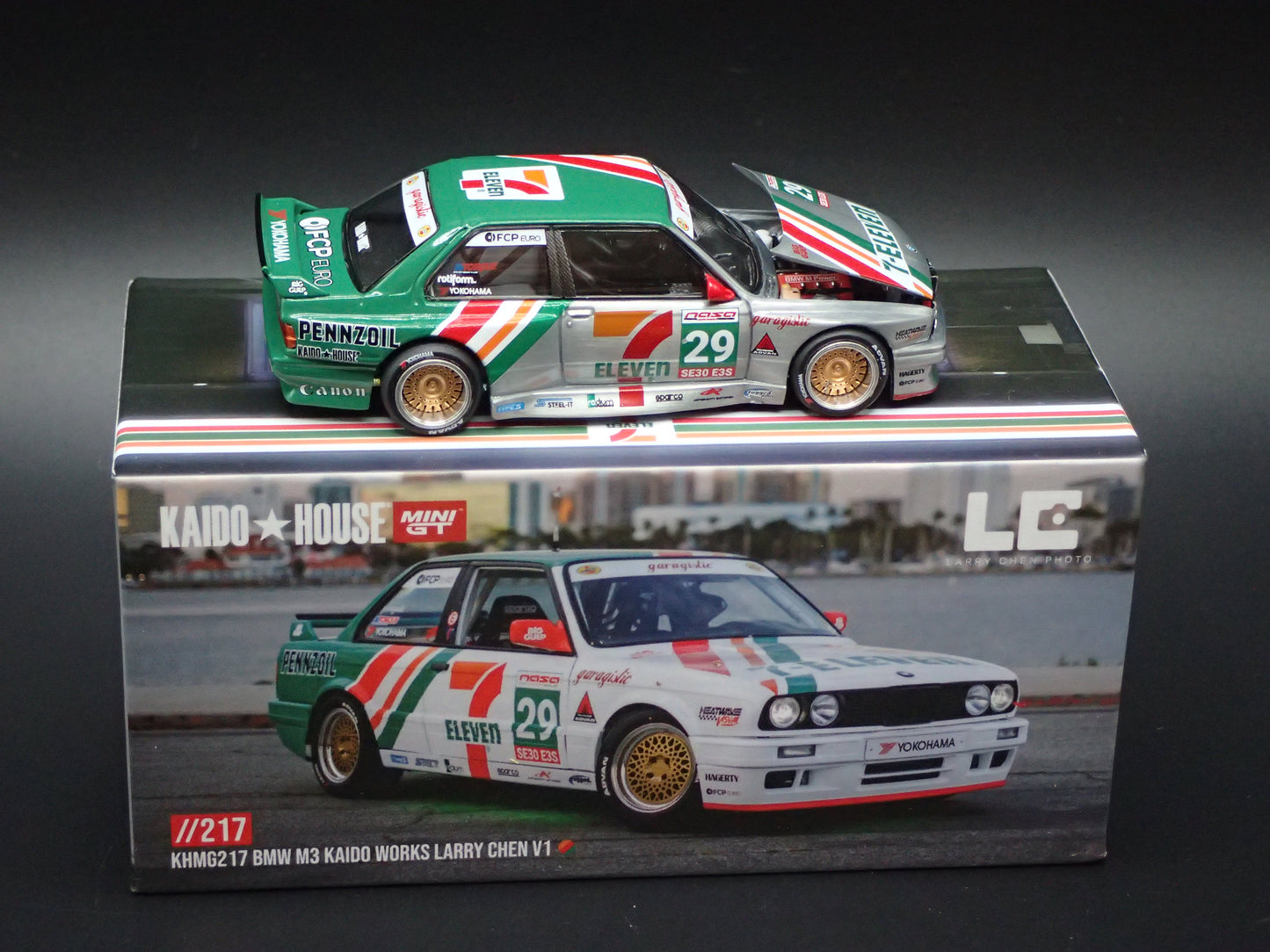BMW M3 E30 V1 KAIDO WORKS CHEN MINI GT 217 RAW CHASE 1:64 DIECAST MODEL CAR