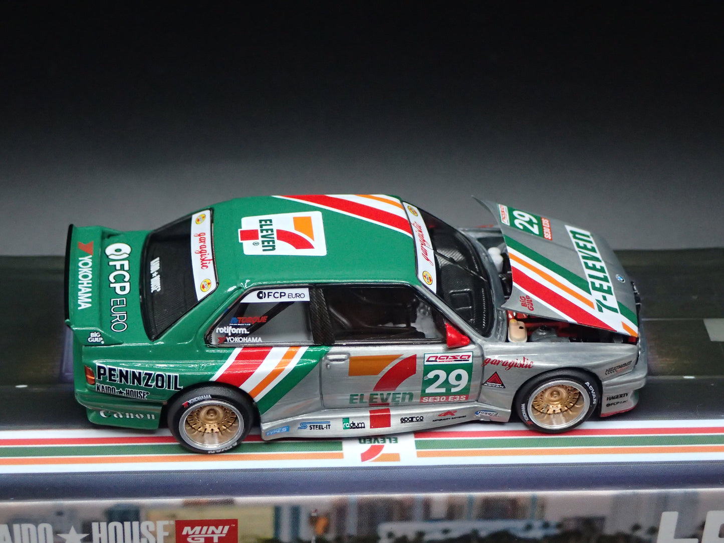BMW M3 E30 V1 KAIDO WORKS CHEN MINI GT 217 RAW CHASE 1:64 DIECAST MODEL CAR