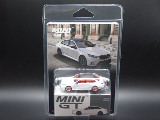 BMW M5 WHITE, ORANGE CHROME CHASE TSM MODEL MINI GT 1092 1/64 SCALE 2026