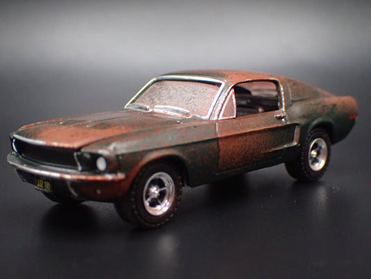 1968 FORD MUSTANG BULLITT FASTBACK BARN FIND 1:64 SCALE DIECAST MODEL CAR