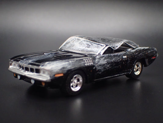 1971 71 PLYMOUTH CUDA CUSTOM ROLL OVER BARN FIND 1:64 SCALE DIECAST MODEL CAR
