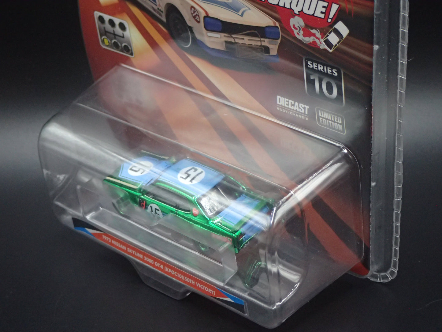 2026 GREENLIGHT GREEN MACHINE 1972 NISSAN SKYLINE GTR TOKYO TORQUE 10 CHASE