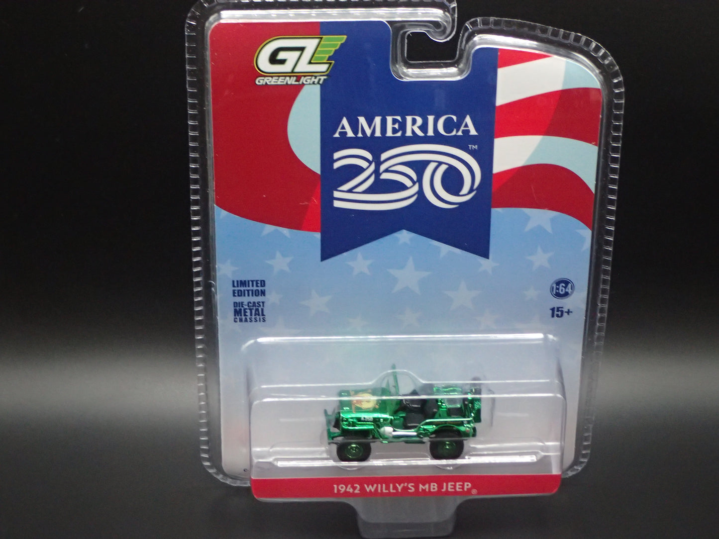 1942 WILLYS MB JEEP 2026 GREENLIGHT AMERICA 250 GREEN MACHINE CHASE