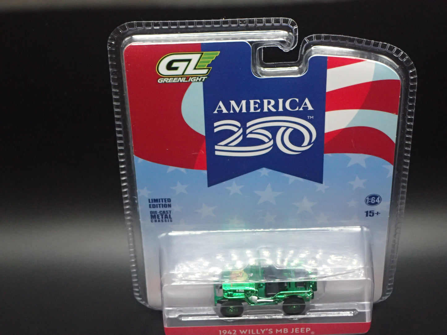 1942 WILLYS MB JEEP 2026 GREENLIGHT AMERICA 250 GREEN MACHINE CHASE