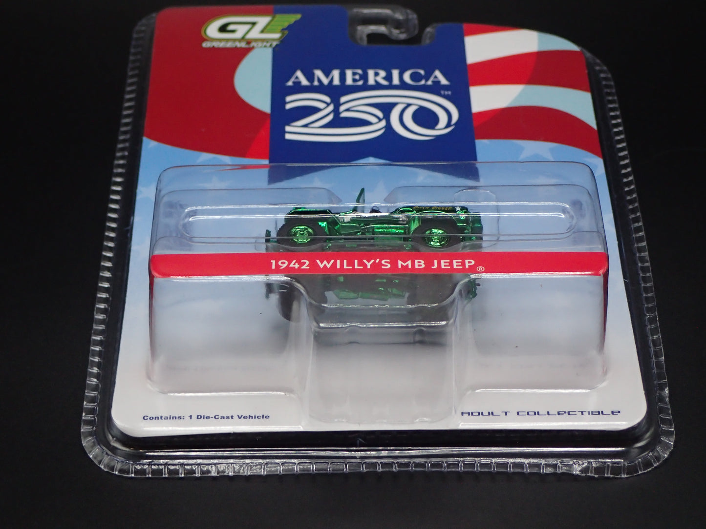 1942 WILLYS MB JEEP 2026 GREENLIGHT AMERICA 250 GREEN MACHINE CHASE